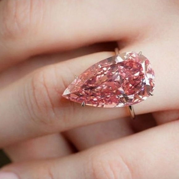 🎀14k Rose Gold Pink Sapphire Ring - Picture 2 of 4